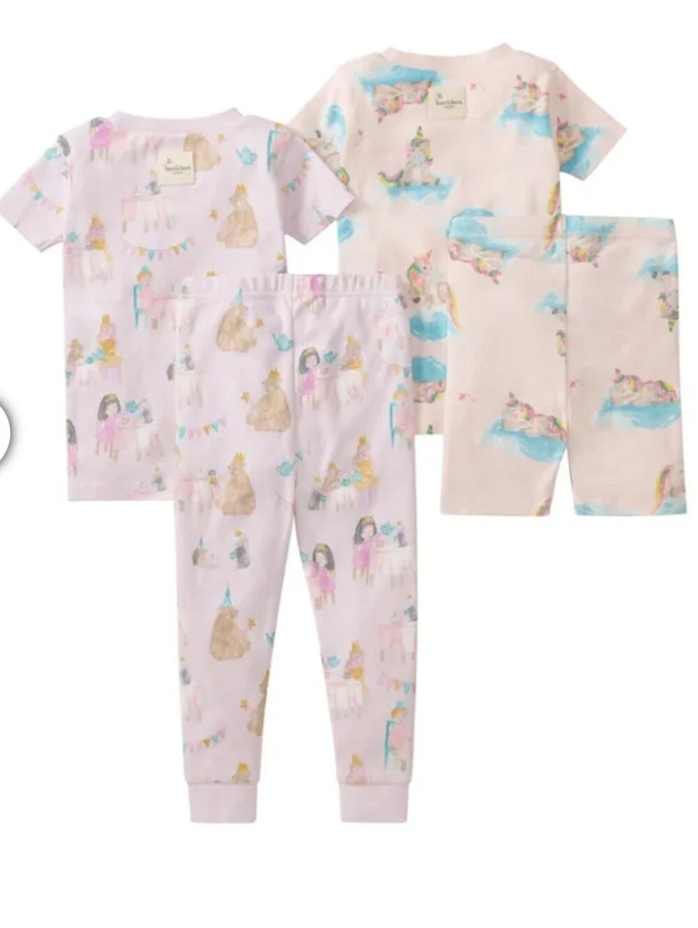 New!Burt's Bees 100%Organic Cotton Kids' 4-piece Pajama Set Y2K Cottagecore Retr